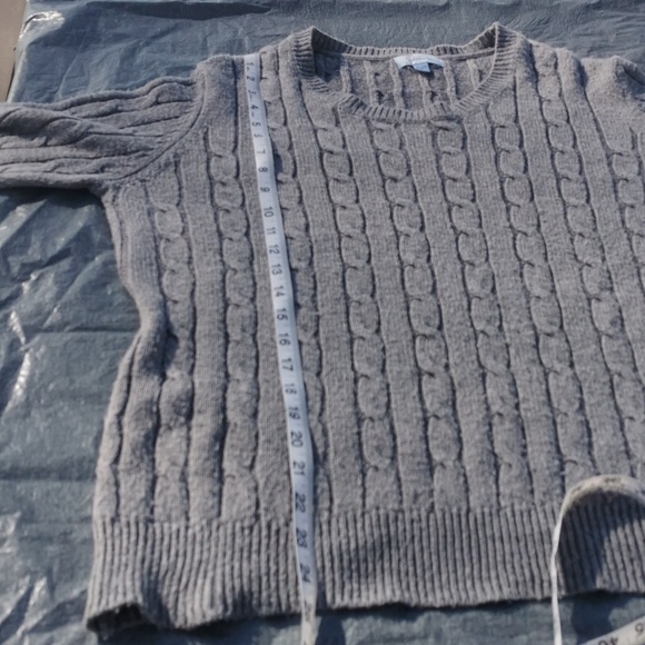 Jessica Cable Knit Sweater Grey Gray Extra Large XL - Picture 10 of 12